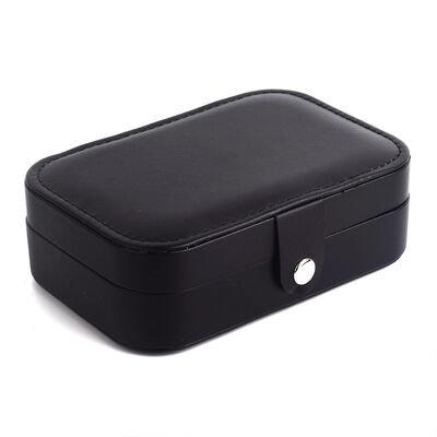 Black Jewelry Travel Storage Box For Rings Necklaces And Earrings