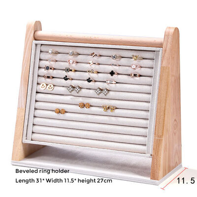 Retail Wood Jewelry Holder Stand Display Set For Necklaces Pendants