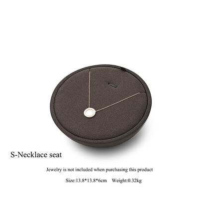 Brown Jewelry Display Props Exhibition Small Necklace Display Seat