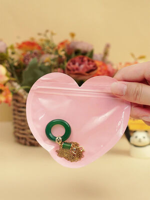 Sunny Yellow Heart Bags For Jewelry Ring Earring Gift Packaging