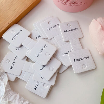 Double Fold Hair Pin Card Embossed Black Text 100pcs