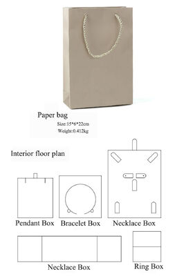 PU Leather Fabric Gold Ring Packaging Box Customized With Statin Lining