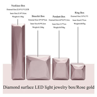 Customized Spray Paint Box Gift Packaging LED Light Jewelry Box