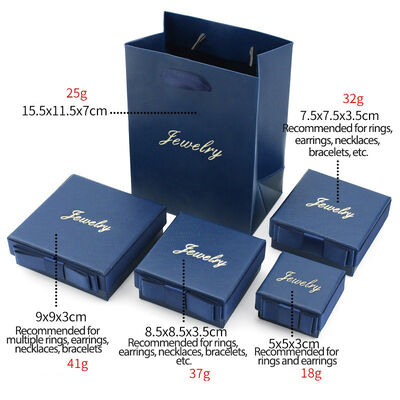 Blue Bow Specialty hard Paper Packing Boxes For Pandora Jewelry