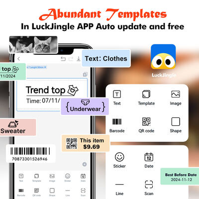 Home Bluetooth Wireless Mini Pocket Label Maker Machine with Tape