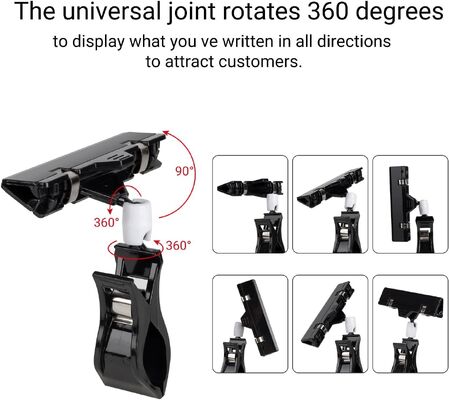Double Sided Plastic Sign Holder Clip for Supermarket Shelves
