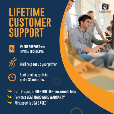 Evolis Primacy2 Card Printer With 100 Card Feeder And Ribbon