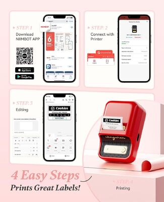 NIIMBOT B21 Bluetooth Thermal Label Printer for Home and Business