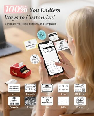 NIIMBOT B21 Bluetooth Thermal Label Printer for Home and Business