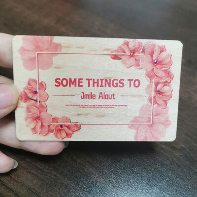 Wooden NFC Business Cards Bulk Assortment Laser Engravable 2.5 Inches X 1.5 Inches