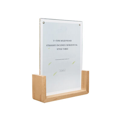 Acrylic Wood Display Stand for Supermarket Shelf Price Tags