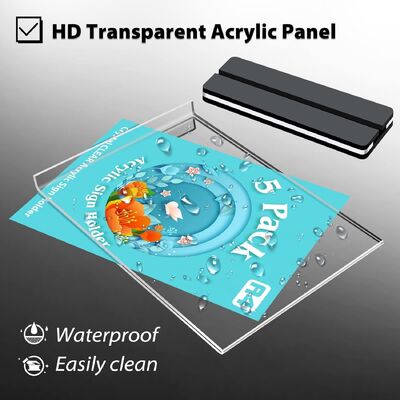 A4 A5 A6 Acrylic Sign Holder Stand L Shaped Transparent