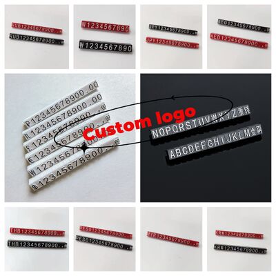 100-Piece ABS Jewelry Price Tag Cubes 6x4mm Waterproof Custom