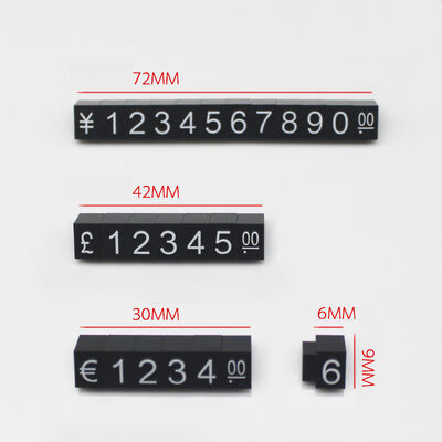 ABS Plastic Mini Jewelry Price Tags 9x6mm 100pcs