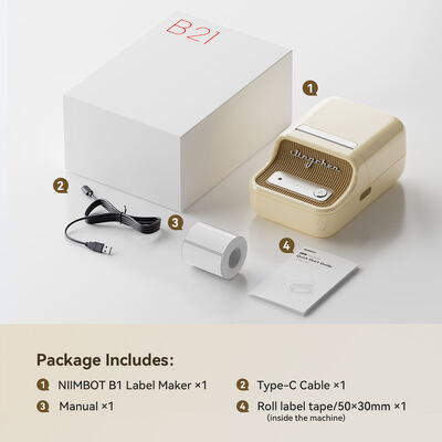 NiiMbot B21 Voice Input Roll Thermal Label Printer Wireless Portable Rechargeable
