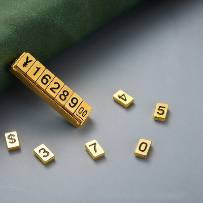 Retail Jewelry Magnetic Metal Price Tag Cubes with Six / Five / Four Digit Number Display