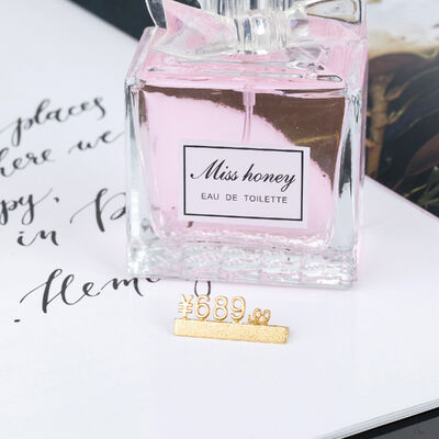 Custom Gold Zinc Alloy 3D Jewelry Price Tag Display Sign