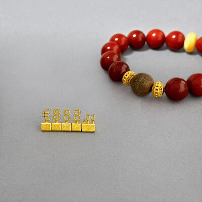 3D Metal 8 mm Luxury Jewellery Price Cubes Retail Price Display Tags