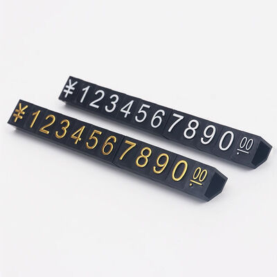 Symbol Black Numerals Price Tag Cube Custom For Retail Shop Sale Display