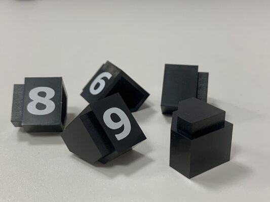 Symbol Black Numerals Price Tag Cube Custom For Retail Shop Sale Display
