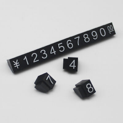 Symbol Black Numerals Price Tag Cube Custom For Retail Shop Sale Display