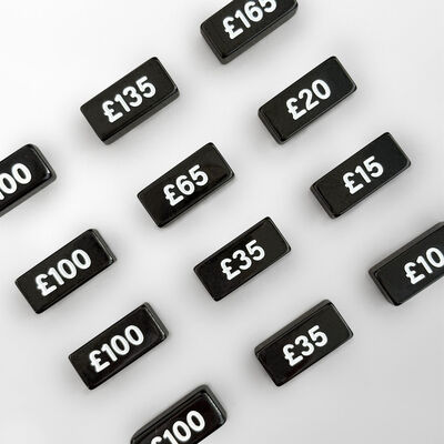 Plastic Jewelry Price Tag Cube Mahjong Style Display Block