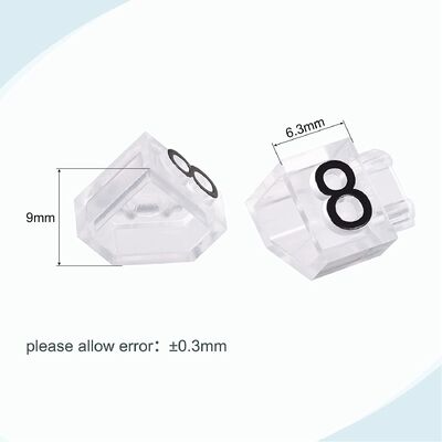 Spot Strip Digital Jewelry Tags Display Number For White Dollar Euro Transparent Black