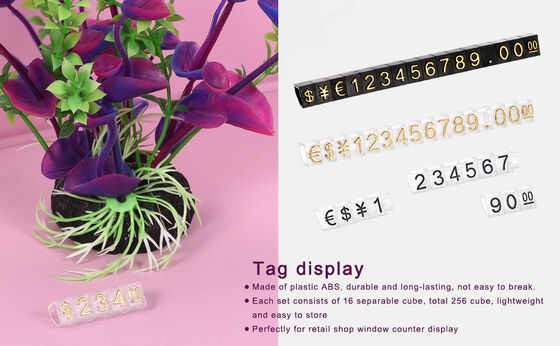 Spot Strip Digital Jewelry Tags Display Number For White Dollar Euro Transparent Black