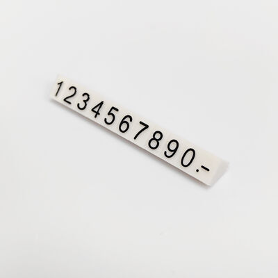 Black Base White Text 3D Numbers Pentagon Shape Price Tag Cube for Jewelry Display Rack