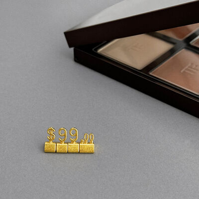 3D Metal Retail Price Display Tags for cigarettes makeups wine tea supermarkets