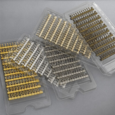 3D Metal Antique brass 8 mm Luxury Jewellery Price Cubes Retail Price Display Tags