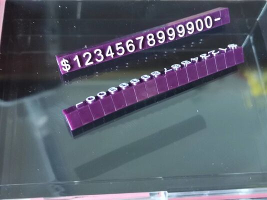 Retail Shop Sale White Cube Display Rack with Symbol and Black Numerals Custom Made