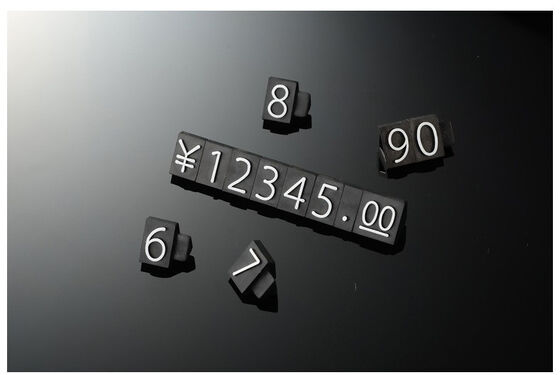 Three-Dimensional Convex Digital Plastic Jewelry Tags Display Stand for Paperboard