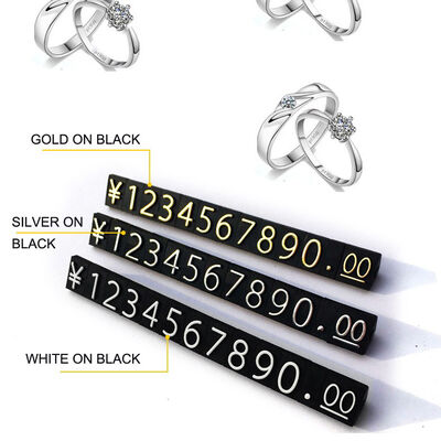 Three-Dimensional Convex Digital Plastic Jewelry Tags Display Stand for Paperboard