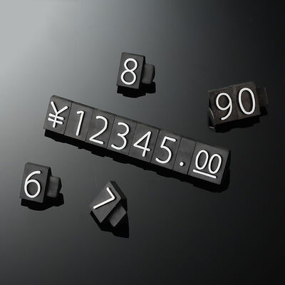 Three-Dimensional Convex Digital Plastic Jewelry Tags Display Stand for Paperboard