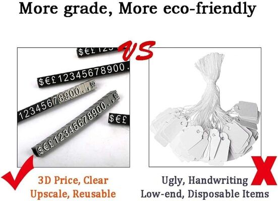 Retail Organizing Solution Customizable Acrylic List Labels for Supermarkets and Malls