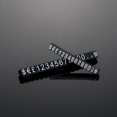 24 Alphabet Stick On Number Zero Tags For Retail Display And Jewelry Stand Combined