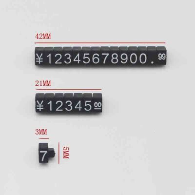 Retail Shop Plastic Price Tag Cube 3x5mm For Jewelry Store Display