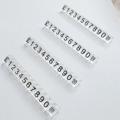 GBP Large Black Transparent Jewellery Price Cubes 9*6mm