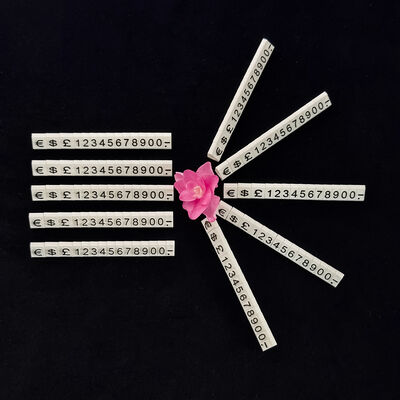 ABS Plastic Mini Price Tag Cubes Black 5 x 3 mm for Jewelry / Watch Store Display