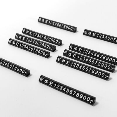 High End Triangular Mini Price Tag Cubes 5x3mm For Jewelry Display