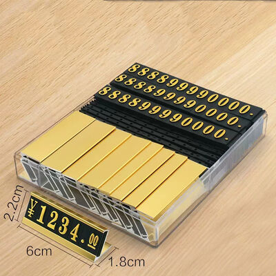 AaL-60-22 Metal Base Plastic Combined Price Label Euro Snap Number Digit Cubes