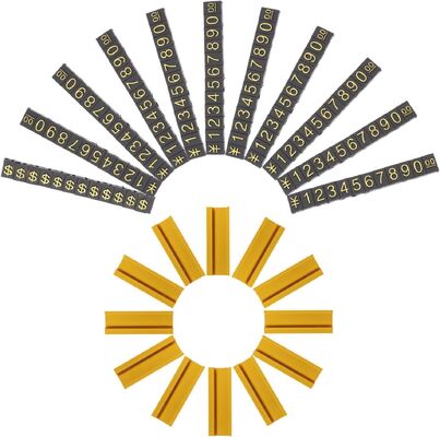 AaL-49-17 S Gold/Silver/Black Metal Base plastic lettering price tags