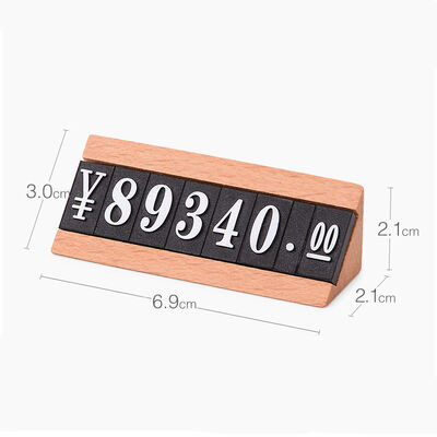 Wooden Base Retail Price Display Tags Label Adjustable For Jewelry Wine
