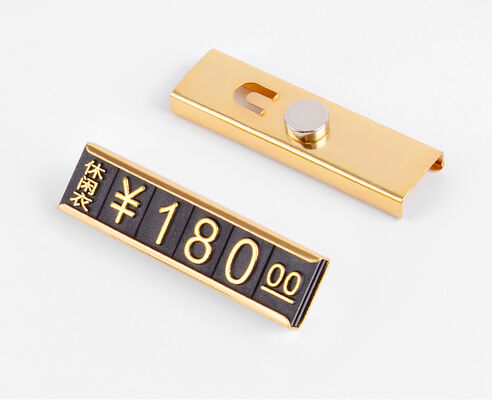 Digital Metal Plate Display Stand / Jewelry Pricing Cube In Black Silvery And Gold