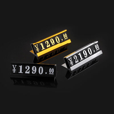 Metal Base Plastic Pricing Tags 60x22mm For Cigarettes Makeups