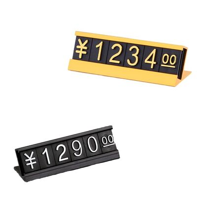 S Metal Base Gold Color Price Display Stands Small Price Holder Stand Reusable