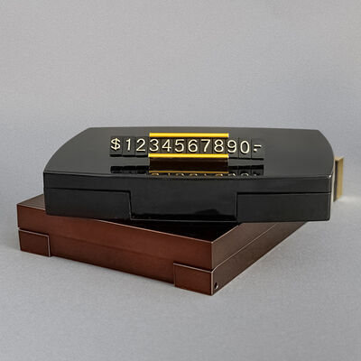 Gold Price Tag Cubes Reusable With Metal Base Plastics Letters