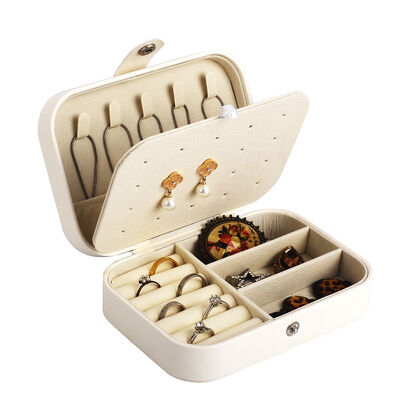 Large Capacity Jewelry Organizer Box Scratch Free White For Rings Necklaces Earrings