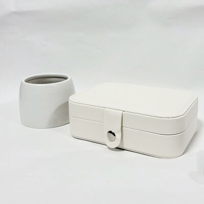 Large Capacity Jewelry Organizer Box Scratch Free White For Rings Necklaces Earrings